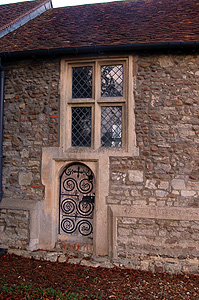 Door in the south wall of the chancel December 2011